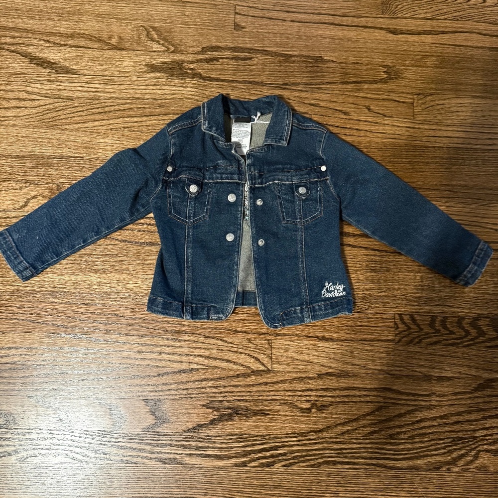 Girls Harley Davidson Jean Jacket Size 4